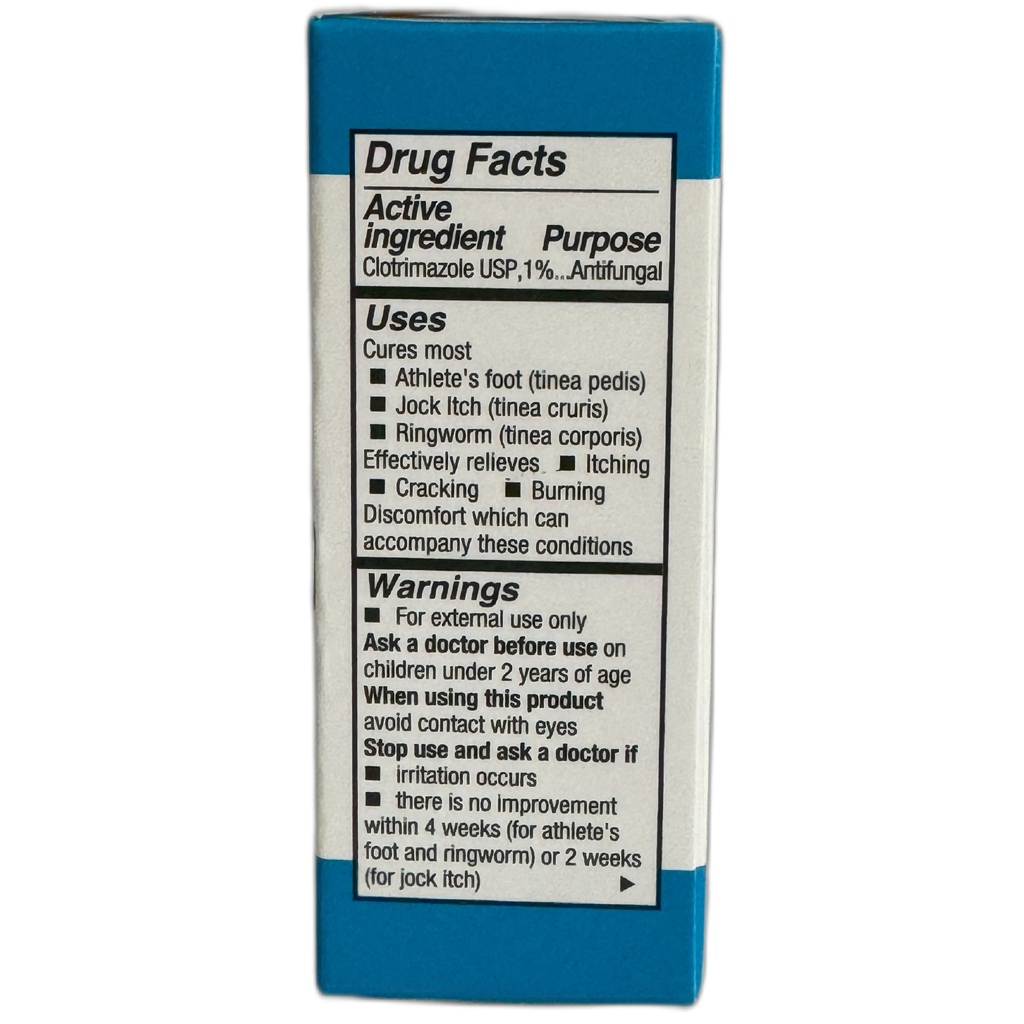 Clotrimazole 1% Antifungal Topical Solution for Athlete's Foot, 0.33 Fluid Ounce Liquid