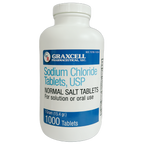 Sodium Chloride Tablets 1 Gm | 1000 Count | Normal Salt Tablets | (15.4gr.)