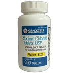 Sodium Chloride Tablets 1 Gm | 300 Count | Normal Salt Tablets | (15.4gr.)