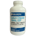 Sodium Chloride Tablets 1 Gm | 1000 Count | Normal Salt Tablets | (15.4gr.)